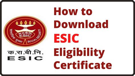 ESI Eligibility Certificate Download || How to Download Eligibility Certificate from ESIC IP ...