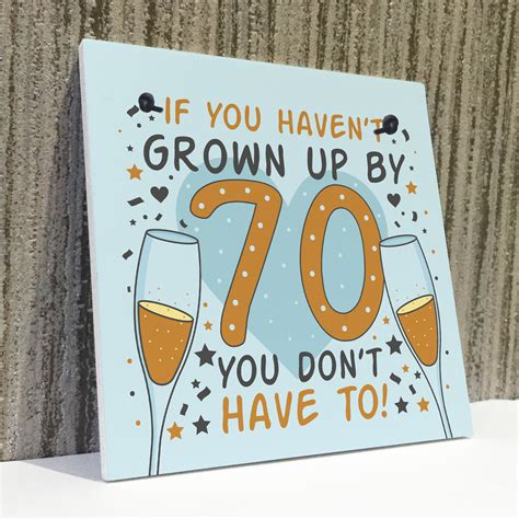 Funny 70th Birthday Card 70th Birthday Presents For Women Men Keepsake ...