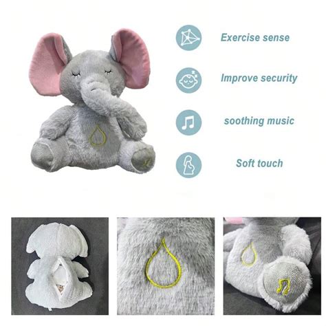 1pc, Breathing Teddy Bear Plush Toy, Cartoon Breathing Elephant To ...