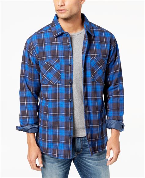 Quiksilver Men's Fleece-lined Flannel Shirt in Dark Denim (Blue) for ...