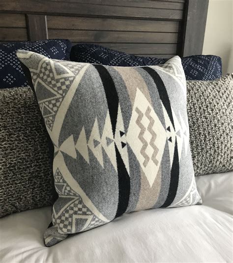 Grey Diamond Ridge Wool Pillow Cover | Wool pillows, Throw pillows, Pillows