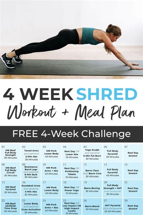 4-Week Workout Plan (with YouTube Videos) | Nourish Move Love