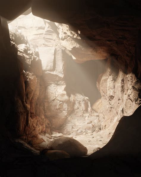 Cave scene in eevee inspired by unreal engine 5 Environment Concept Art ...