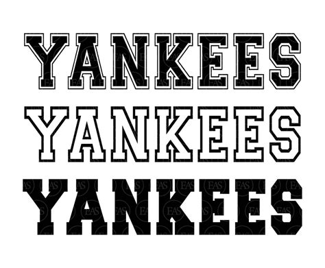 Yankees Svg Yankees Varsity Font Go Yankees Svg (Download Now) - Etsy