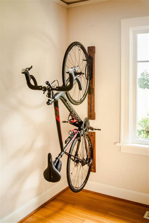 Bike Rack 3' Vertical Wall Mount Adjustable with Wall by ZivotUSA #bicyclerack | Bike rack wall ...