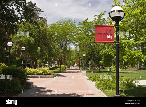 "Walkway through the Eastern Washington University campus in Cheney Washington Stock Photo - Alamy