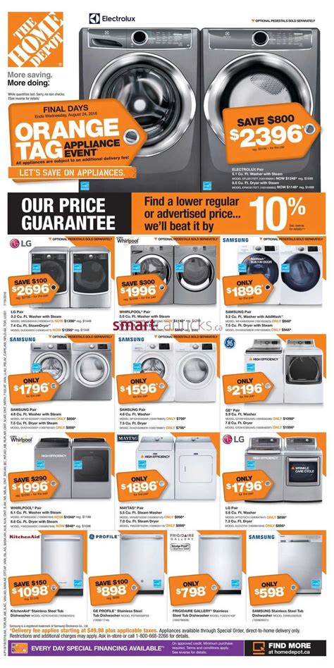 Home Depot Appliances Flyer August 18 to 24