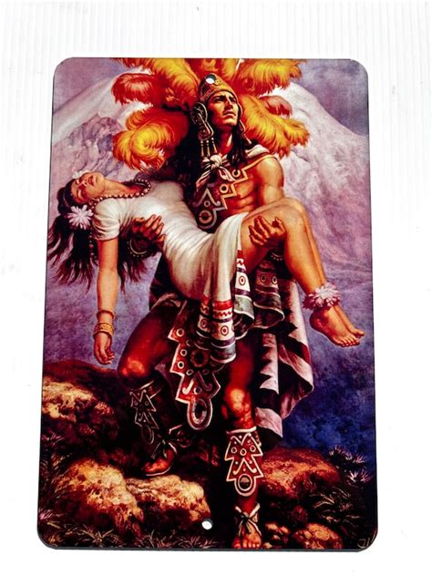 Aztec Warrior and Aztec Princess Art Piece - Etsy