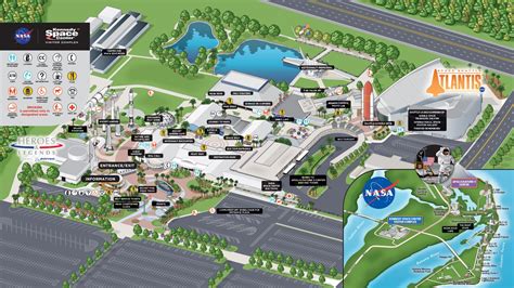 Kennedy Space Center Visitor Complex Map | Kennedy space center, Space travel, Tour tickets