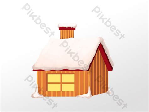 Drawing Christmas Snow House Illustration Elements PNG Images | PSD Free Download - Pikbest