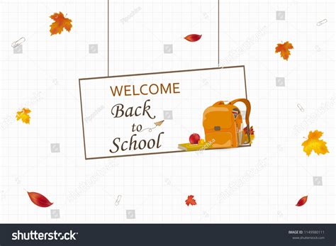 Welcome Back School Concept Cartoon School Stock Vector (Royalty Free) 1149980111 | Shutterstock