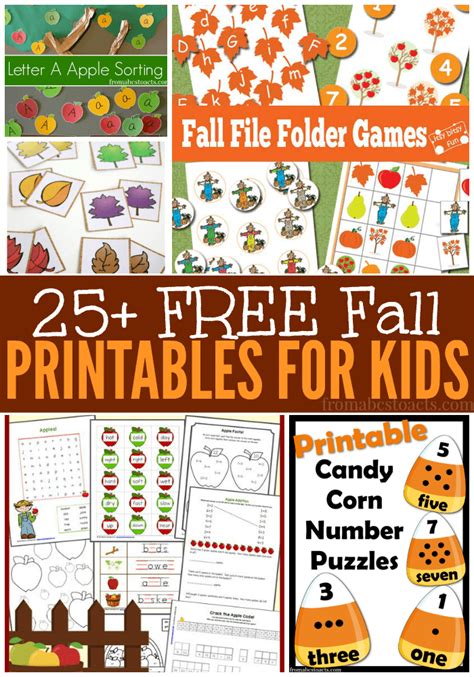 25+ Free Fall Printables for Kids | From ABCs to ACTs