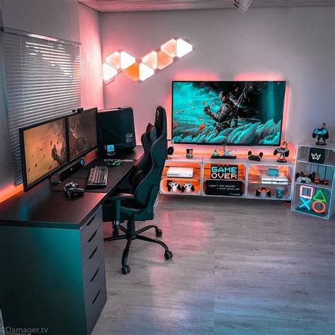 Chambre gaming in 2021 | Small game rooms, Room setup, Gamer room