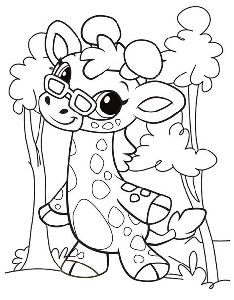 Cute Baby Giraffe Coloring Pages for Kids - Coloring Pages