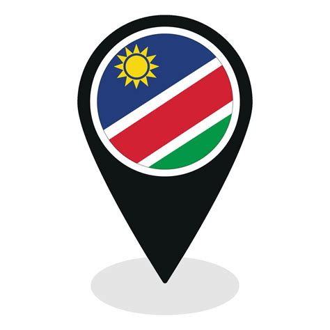 Namibia flag on map pinpoint icon isolated. Flag of Namibia 36470074 Vector Art at Vecteezy