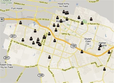 SpotCrime - The Public's Crime Map: Killeen, TX Burglary Map