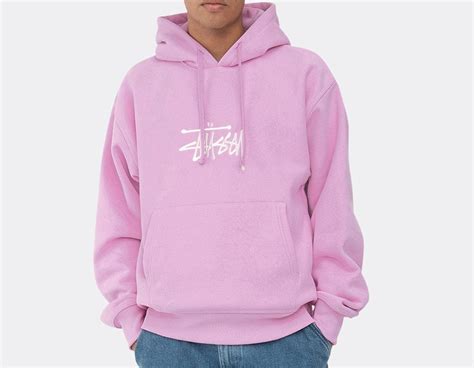 Stussy Basic Applique Hoodie Pink 118425