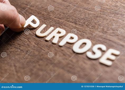 Purpose Wood Word stock photo. Image of letters, objective - 137031038