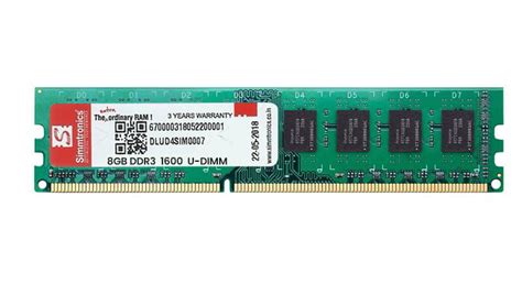 Buy Best 8gb DDR3 RAM 1600mhz for Desktop Online - Simmtronics