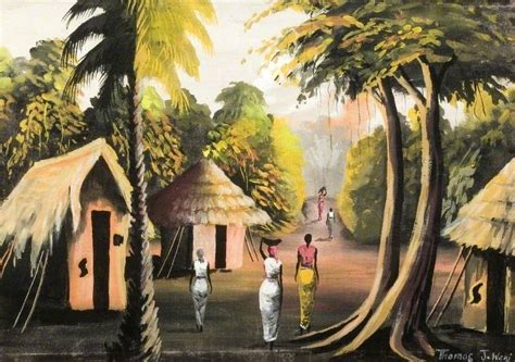 African Village Painting at PaintingValley.com | Explore collection of African Village Painting