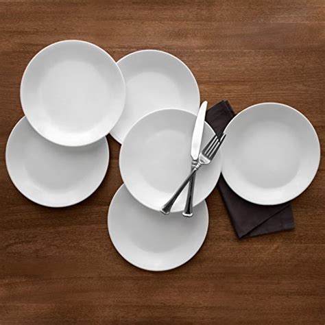 Corelle Winter Frost White Lunch Plates Set (8-1/2-Inch, 6-Piece, White ...