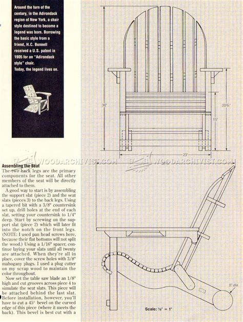 Folding Adirondack Chair Plans • WoodArchivist