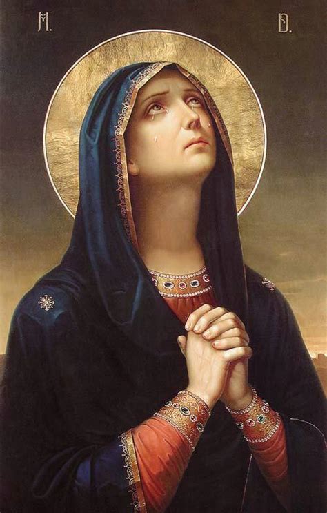 Beautiful painting of the Blessed Mother Mary, Our Lady of Sorrows : r/Catholicism