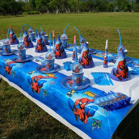 Spiderman Superhero Avengers Kids Birthday Party Decoration Set Party ...