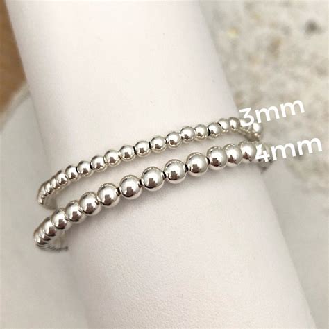 Classic 3mm Sterling Silver Bead Bracelet - IsabelleGraceJewelry