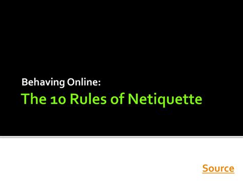 10 rules of netiquette - eznored