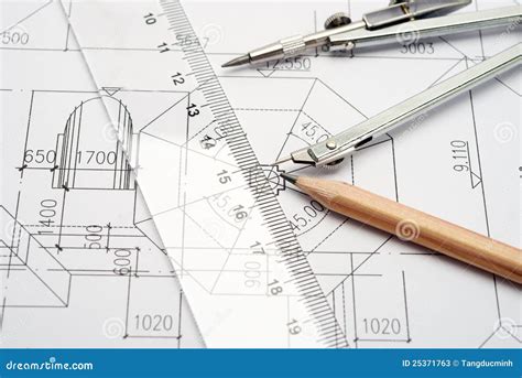 Engineering Design And Drawing Tools Stock Image - Image: 25371763