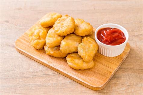 Chicken nuggets with sauce stock image. Image of unhealthy - 152631927