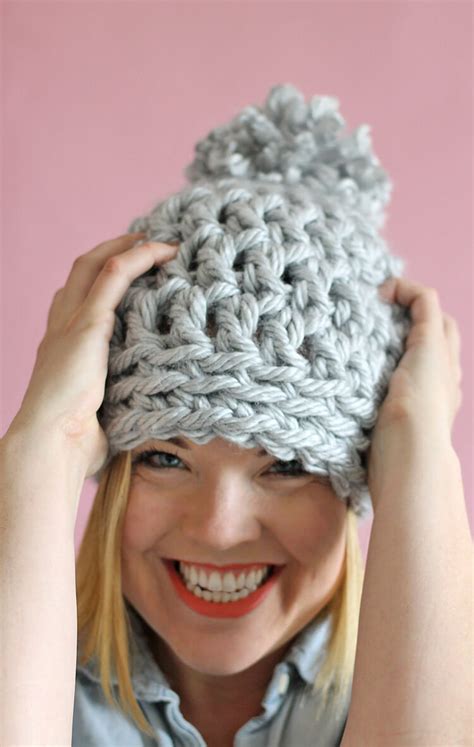 30 Minute Easy Chunky Crochet Beanie - Persia Lou