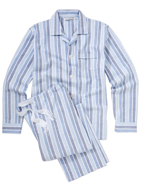 Derek Rose Savile Collection Stripe Pyjamas in Blue for Men - Lyst