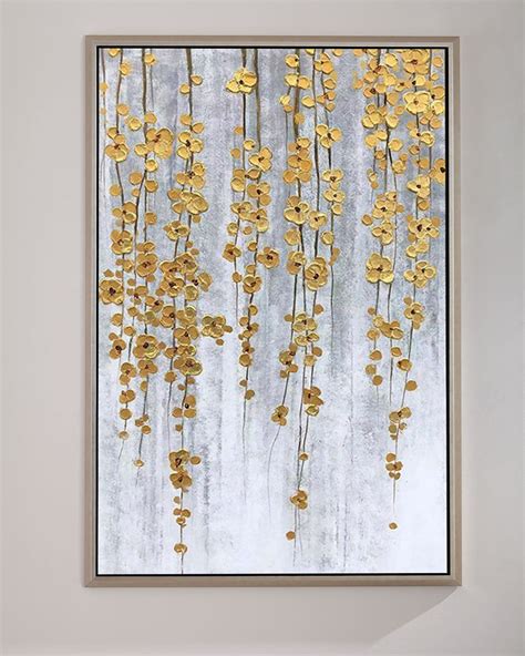 Large Gold Painting Gold Leaf Landscape Painting Contemporary Art ...