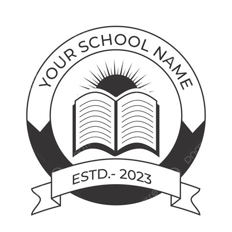 School Institute Education Logo Black And White Screen Printing Clipart Vector, Education ...