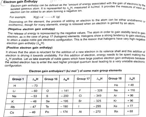 What is difference between ionization enthalpy and electron gain enthalpy and their trends in ...