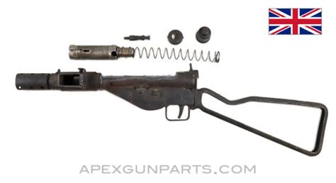 Sten Mk 2 SMG Parts Set w/Skeleton Stock, 9mm Luger