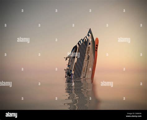 cruise ship sinking in the sea Stock Photo, Royalty Free Image: 49802288 - Alamy