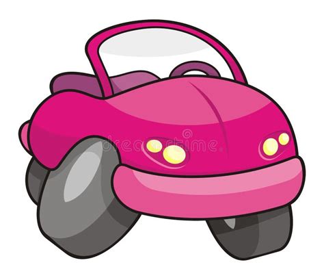 Pink cartoon car stock vector. Illustration of transportation - 13147833