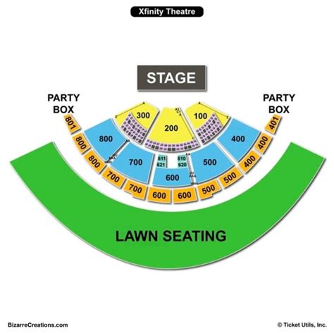 xfinity theater seating chart | Seating charts, Theater seating, Xfinity