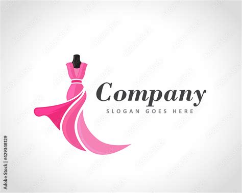 women dress beauty fashion shop logo design illustration Stock Vector | Adobe Stock