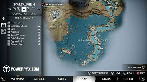 God of War Ragnarok Full World Map (All Realms)