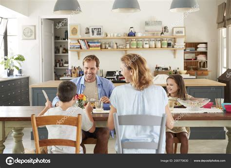 White Family Eating Lunch Kitchen Home Stock Photo by ©monkeybusiness ...