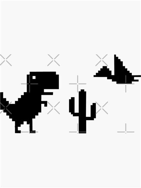 "Google Offline Dinosaur Game" Sticker for Sale by DannyAndCo | Redbubble