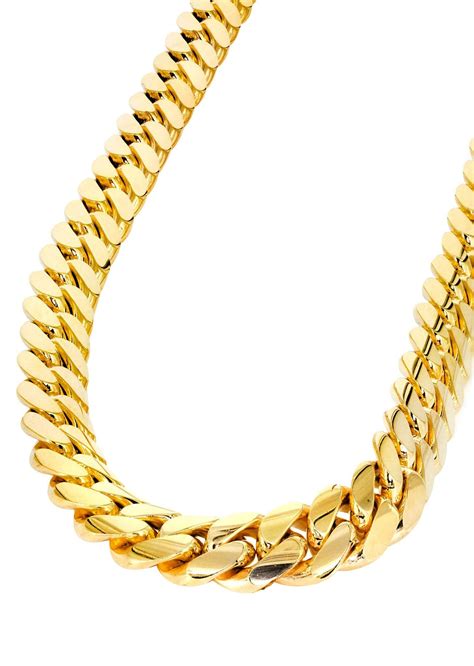 14K Gold Chain - Solid Miami Cuban Link Chain 14K Gold – FrostNYC