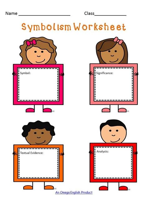 Symbolism Graphic Organizers and Handout For Elementary & Middle School Students | Middle school ...