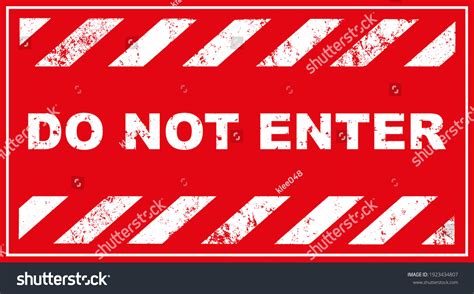 Do Not Enter Caution Sign Stock Vector (Royalty Free) 1923434807 ...