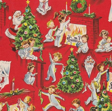 1000+ images about vintage christmas wrapping paper on Pinterest ...