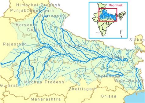 Basin maps of Ganga river showing basin indicators, landcover classes and biodiversity ...